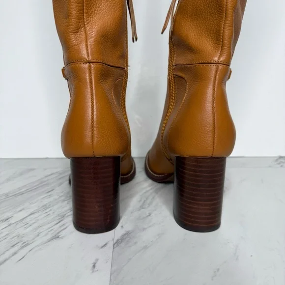 Sam Edelman Elsy Brown Leather Heeled Tall Boot 6 1/2 M - Picture 4 of 15
